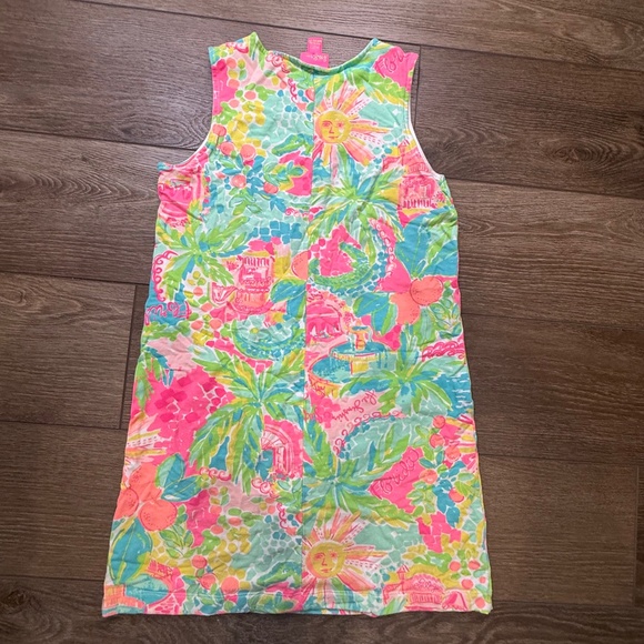 Lilly Pulitzer Girls Mini Harper Shift Dress, Multi Sunshine State of Mind, XL - Picture 6 of 6